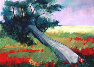 "Vecchio albero" tecnica mista (70 x 90 cm)