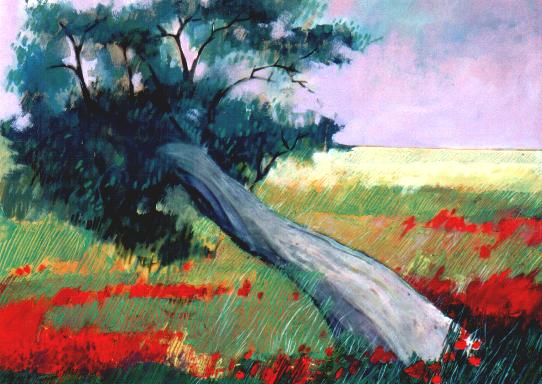 "Vecchio albero" tecnica mista (70 x 90 cm)
