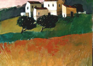 "Cascina" tecnica mista (60 x 60 cm)