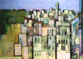 "Case del sud" tecnica mista (60 x 80 cm)