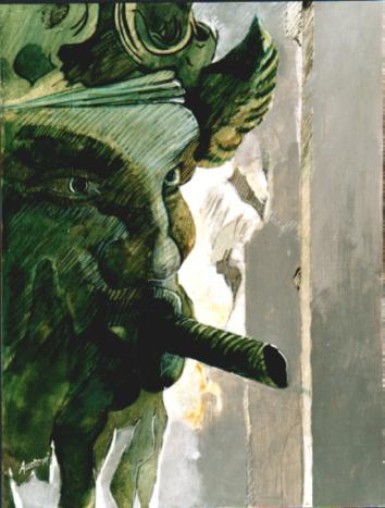 "Mascherone" tecnica mista (30 x 40 cm)