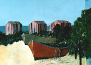 "Capanni" tecnica mista (35 x 30 cm)