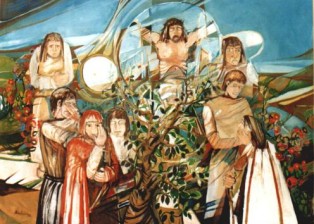 "Crocefissione" tecnica mista (180 x 290 cm)