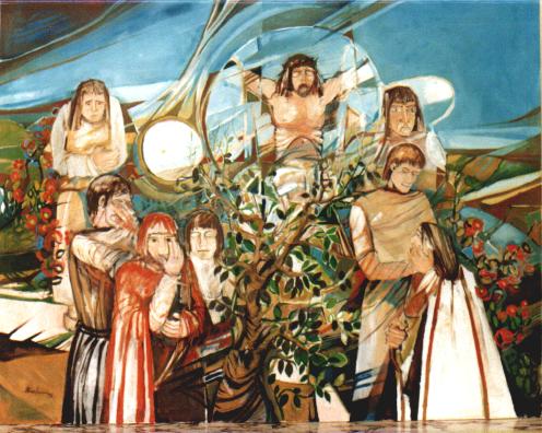 "Crocefissione" tecnica mista (180 x 290 cm)