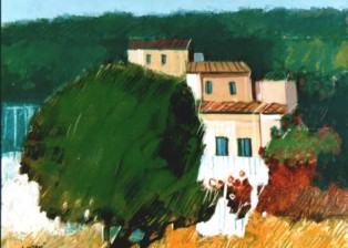 "Paesaggio" tecnica mista (20 x 25 cm)