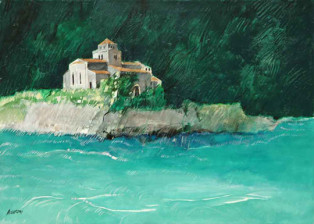 "Gioiello del Cònero" tecnica mista (50 x 70 cm)