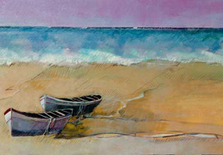 "Mare d'inverno" tecnica mista (30 x 83 cm)