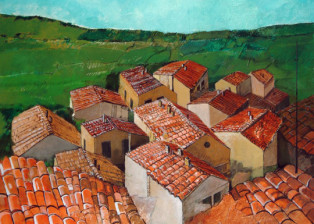 "Agglomerato" tecnica mista (70 x 90 cm)