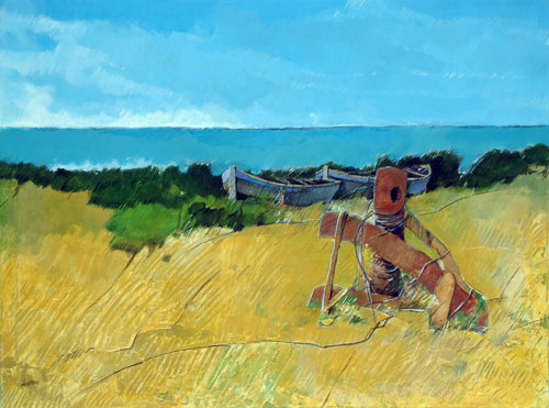 "L'argano" tecnica mista (60 x 80 cm)