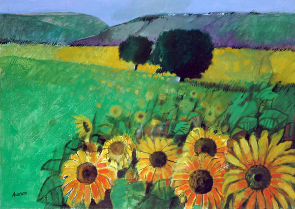 "Girasoli" tecnica mista (50 x 70 cm)