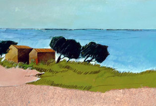 "Riviera" tecnica mista (30 x 80 cm)