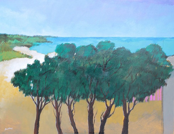 "Pineta" tecnica mista (60 x 80 cm)