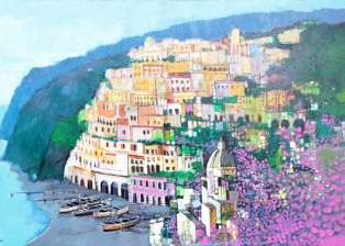 "Positano" tecnica mista (50 x 80 cm)