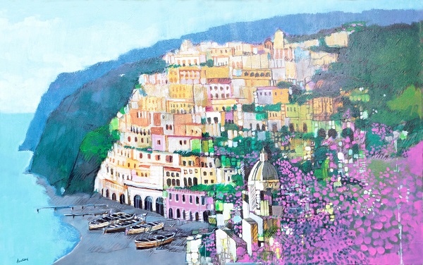 "Positano" tecnica mista (50 x 80 cm)